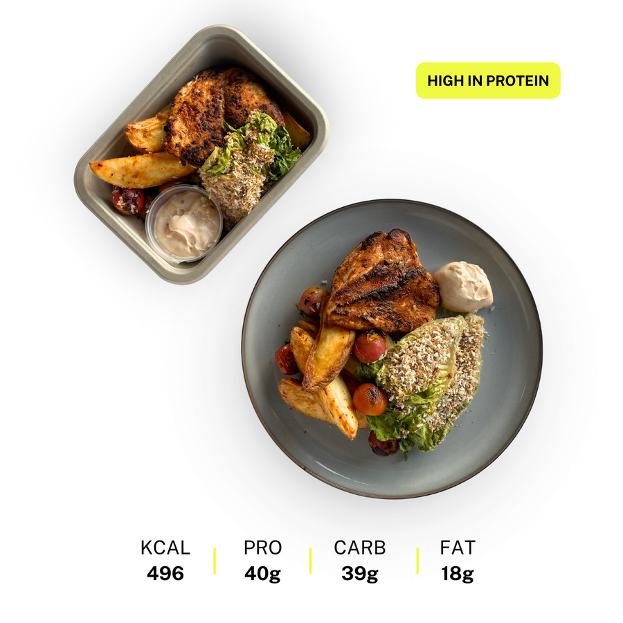 NAKED CAJUN CHICKEN BURGER