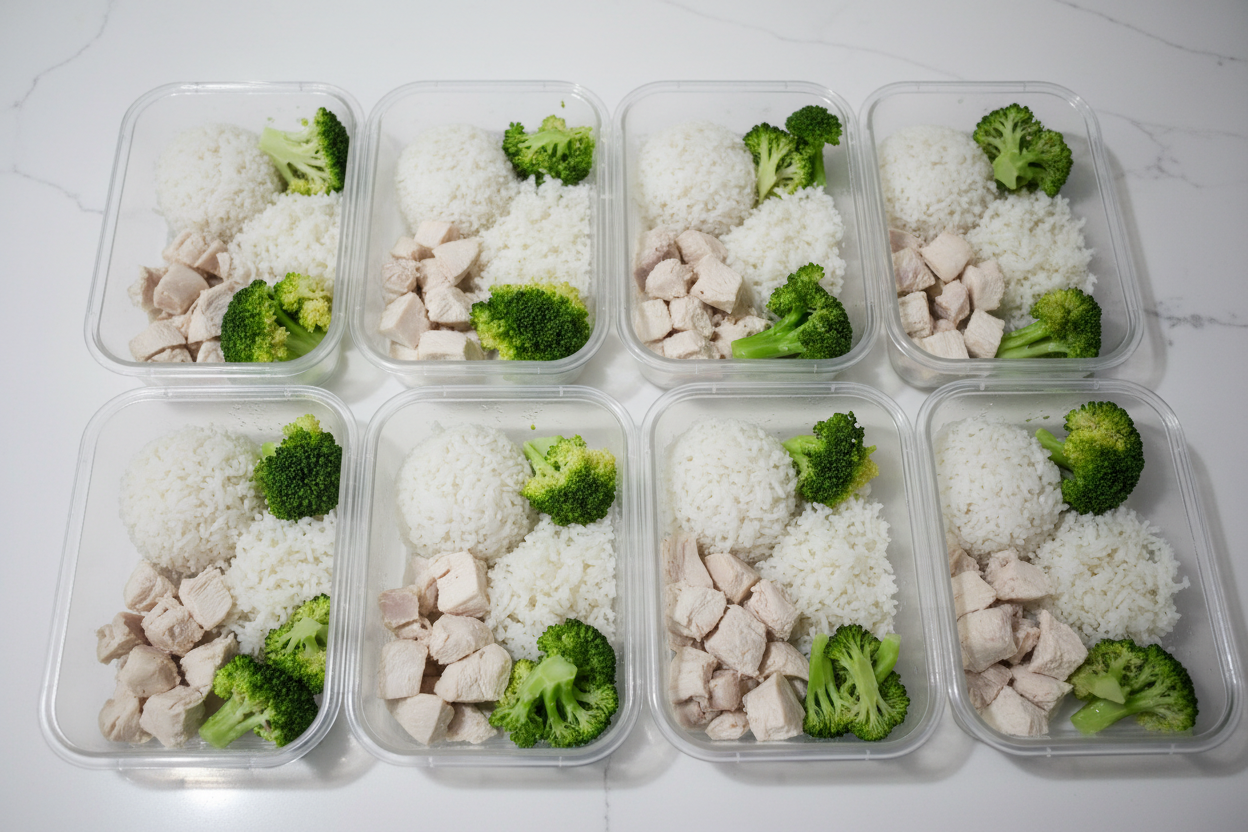 Bland plain meal prep